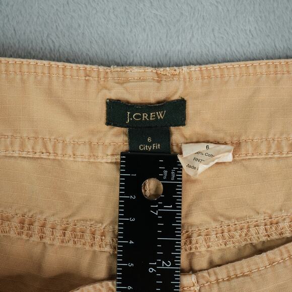 J Crew Shorts Womens 6 City Fit Khaki Brown 33x5 Zipper Back Pockets Cotton - Picture 8 of 9